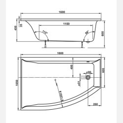 Vigga badekar i 2 varianter